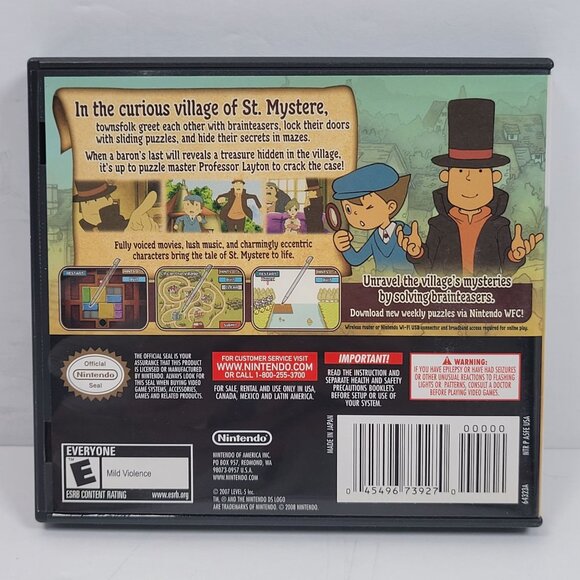 Professor Layton & The Curious Village Nintendo DS Game - Picture 2 of 5